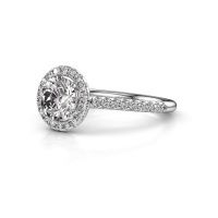 Image of Engagement ring seline rnd 2<br/>950 platinum<br/>Zirconia 6.5 mm