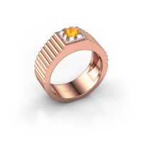 Image of Pinky ring Elias 585 rose gold citrin 5 mm