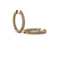 Bild von Creole jackie 15 mm b<br/>585 Gold<br/>Braun Diamant 1.08 crt