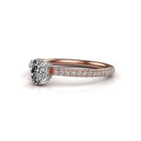 Image of Engagement ring saskia 2 ovl<br/>585 rose gold<br/>diamond 0.968 crt