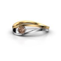 Image of Ring Sigrid 1<br/>585 white gold<br/>Brown diamond 0.25 crt