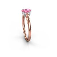 Bild von Verlobungsring haley ovl 1<br/>585 Roségold<br/>Pink Saphir 7x5 mm
