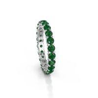 Image of Stackable ring Michelle full 3.0 950 platinum emerald 3 mm
