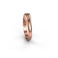 Image of Pinky ring thorben<br/>585 rose gold<br/>Brown diamond 0.25 crt