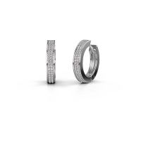 Image of Hoop earrings renee 5 12 mm<br/>950 platinum<br/>Lab-grown diamond 0.78 crt
