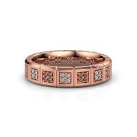 Image of Wedding ring WH2056L15DP<br/>585 rose gold ±5x2.4 mm<br/>Brown diamond