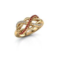 Image of Ring Lizan 585 gold ruby 1.1 mm