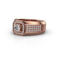 Image of Men's ring Pavan 375 rose gold diamond 0.943 crt