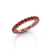 Image of Stackable ring Michelle full 2.4 585 rose gold ruby 2.4 mm