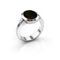 Afbeelding van Zegelring Jake 2<br/>950 platina<br/>Heliotroop 12x10 mm