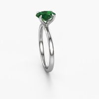 Image of Engagement Ring Crystal Ovl 1<br/>950 platinum<br/>Emerald 8x6 mm
