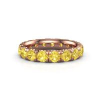 Image of Stackable Ring Jackie 3.7<br/>585 rose gold<br/>Yellow sapphire 3.7 mm