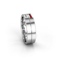 Image of Wedding ring WH0207L16AP<br/>950 platinum ±6x1.7 mm<br/>Ruby