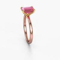 Image of Engagement Ring Crystal Eme 1<br/>585 rose gold<br/>Pink sapphire 8x6 mm