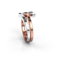 Image de Bague Synthia<br/>585 or rose<br/>Diamant 0.12 crt