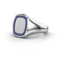 Image of Ring Dalia Cushion 2 585 white gold sapphire 1.2 mm