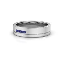 Image of Wedding ring WH0307L15AP<br/>950 platinum ±5x1.7 mm<br/>Sapphire