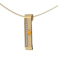 Image de Collier Vicki<br/>585 or jaune<br/>Citrine 3 mm