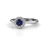 Image de Bague de fiançailles Anca<br/>585 or blanc<br/>Saphir 4.2 mm