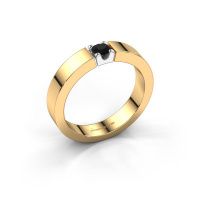 Afbeelding van Ring Dana 1 585 goud zwarte diamant 0.24 crt