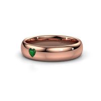 Image of Friendship ring WH0101L35BPHRT<br/>585 rose gold ±5x2 mm<br/>Emerald