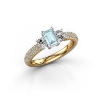 Image of Engagement Ring Marielle Eme<br/>585 gold<br/>Aquamarine 6x4 mm