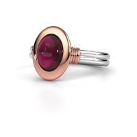 Afbeelding van Ring Brittni<br/>585 witgoud<br/>Granaat 9x7 mm