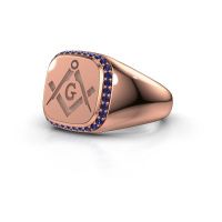 Image of Men's ring Johan<br/>585 rose gold<br/>Sapphire 1.2 mm
