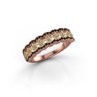 Afbeelding van Ring Alda<br/>585 rosé goud<br/>Zwarte diamant 0.366 crt