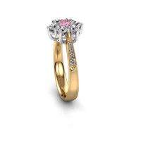 Afbeelding van Verlovingsring Chantal 2 585 goud roze saffier 3 mm