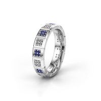 Image of Wedding ring WH2056L15DP<br/>585 white gold ±5x2.4 mm<br/>Sapphire
