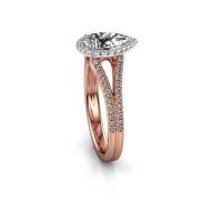 Afbeelding van Verlovingsring verla pear 2<br/>585 rosé goud<br/>lab-grown diamant 1.387 crt