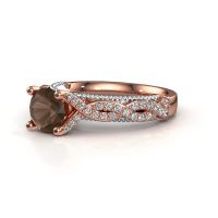 Afbeelding van Verlovingsring Chantelle<br/>585 rosé goud<br/>Rookkwarts 6.5 mm
