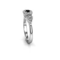 Image of Engagement ring Carisha 585 white gold black diamond 0.55 crt