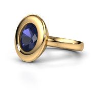 Afbeelding van Ring Selene 1 585 goud saffier 9x7 mm