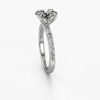 Image of Engagement Ring Crystal Ovl 2<br/>585 white gold<br/>Zirconia 9x7 mm