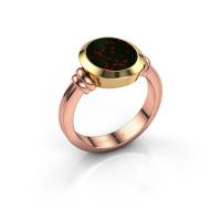 Afbeelding van Zegelring Jake 2<br/>585 rosé goud<br/>Heliotroop 12x10 mm