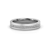 Image of Wedding ring WH0203L14BPM<br/>950 platinum ±4x2 mm<br/>Zirconia 1.3 mm