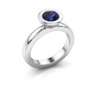 Image of Stacking ring Eloise Round 950 platinum sapphire 6 mm