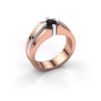 Image of Men's ring kiro<br/>585 rose gold<br/>Black diamond 0.60 crt