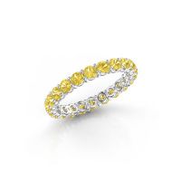Bild von Vorsteckring heddy rnd 2.7<br/>585 Weißgold<br/>Gelb Saphir 2.7 mm