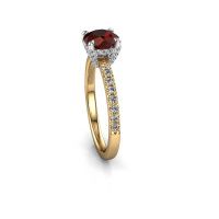 Image of Engagement ring saskia rnd 1<br/>585 gold<br/>Garnet 6.5 mm