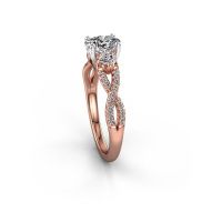 Afbeelding van Verlovingsring Marilou Ovl<br/>585 rosé goud<br/>Diamant 0.96 Crt