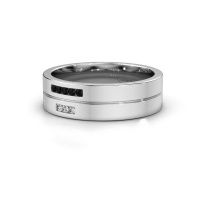 Afbeelding van Trouwring WH0207L16AP 950 platina zwarte diamant ±6x1.7 mm
