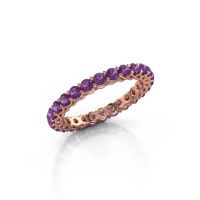 Image of Stackable ring Michelle full 2.4 585 rose gold amethyst 2.4 mm