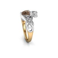 Afbeelding van Ring lucie<br/>585 goud<br/>Bruine diamant 0.80 crt