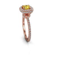 Image of Engagement ring Talitha CUS 585 rose gold yellow sapphire 5 mm