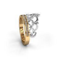 Afbeelding van Ring Kroon 2 585 goud lab-grown diamant 0.238 crt