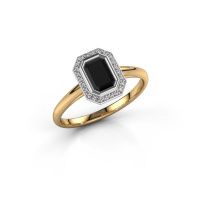 Afbeelding van Verlovingsring Noud 1 EME<br/>585 goud<br/>Zwarte diamant 0.96 crt