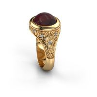 Afbeelding van Ring Natacha<br/>585 goud<br/>Granaat 12x10 mm